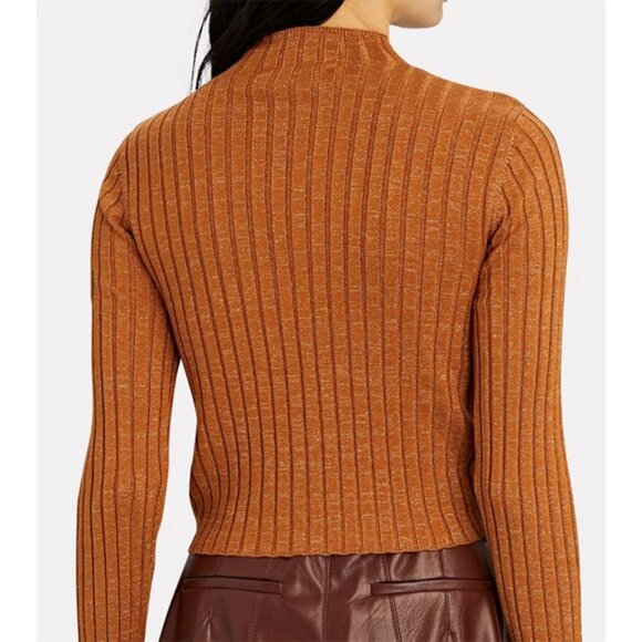 Significant Other Goldie Draped Ribbed-Knit Top Sweater sz 6 or Aprox S - Picture 7 of 8